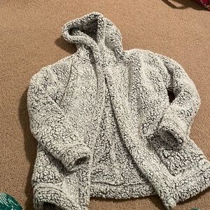 Eddie Bauer Grey Sherpa with Pockets